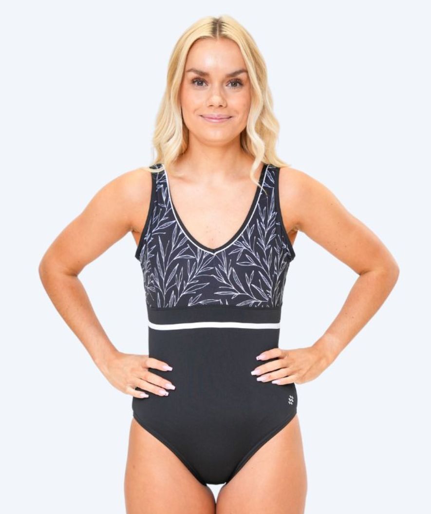 Watery swimsuit for women - Vivien - Black/white