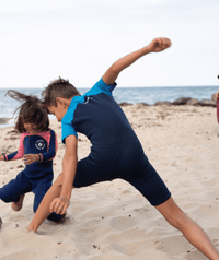 Watery UV wetsuit for kids - Calypso Long Sleeve - Blue/dark blue