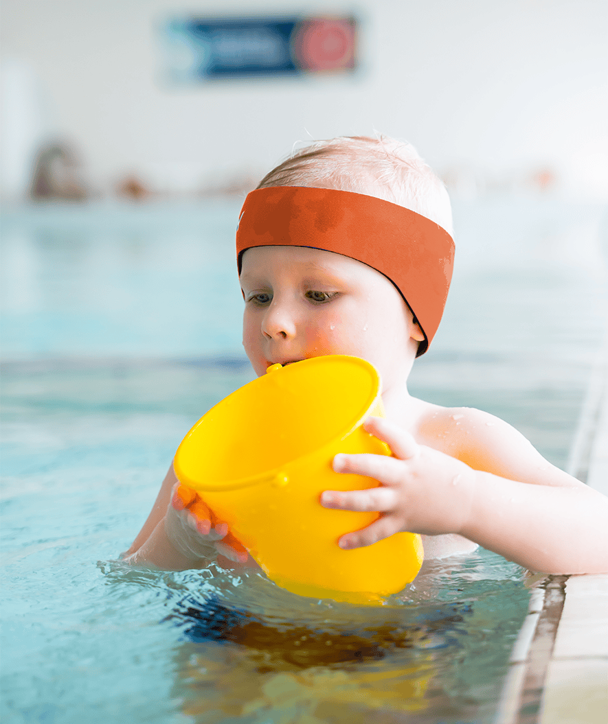 Watery earband for kids - Raider - Orange