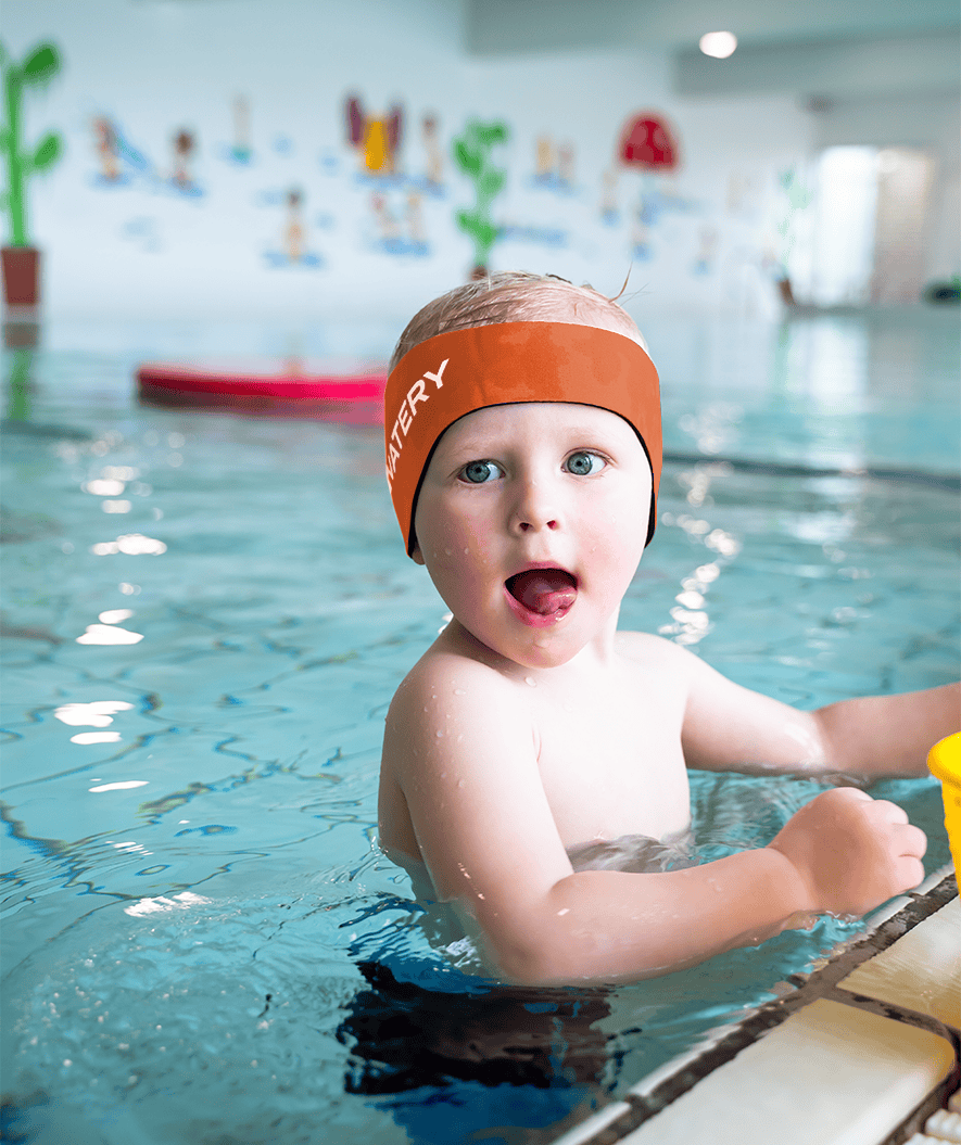 Watery earband for kids - Raider - Orange