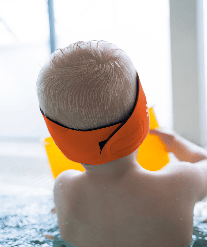 Watery earband for kids - Raider - Orange