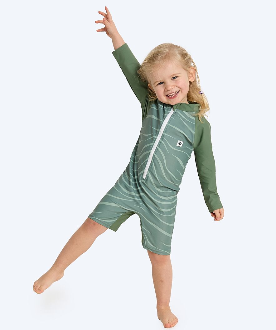 Watery UV-suit for children - Fjord Long Sleeve Rashguard - Green