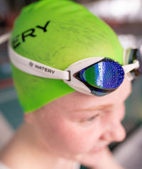 Watery Elite swimming goggles - Poseidon Ultra - White/blue