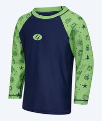 Watery UV-shirt for kids - Brandman Long Sleeve Rashguard - Green/blue