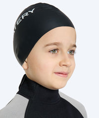 Watery swim cap for kids (3-10) - Signature - Black