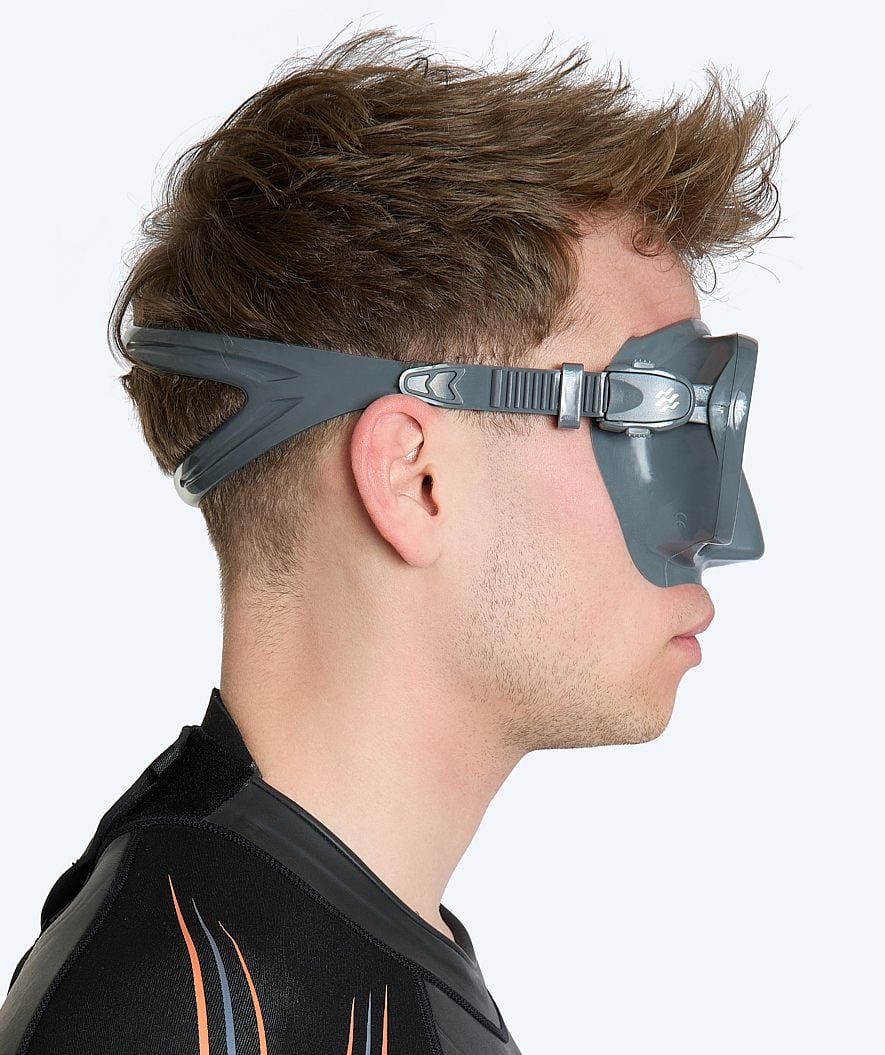 Watery diving mask for adults (from 12 years) - Cliff - Grey