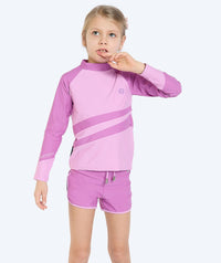 Watery UV-shirt for kids - Manami Long Sleeve Rashguard - Atlantic Purple
