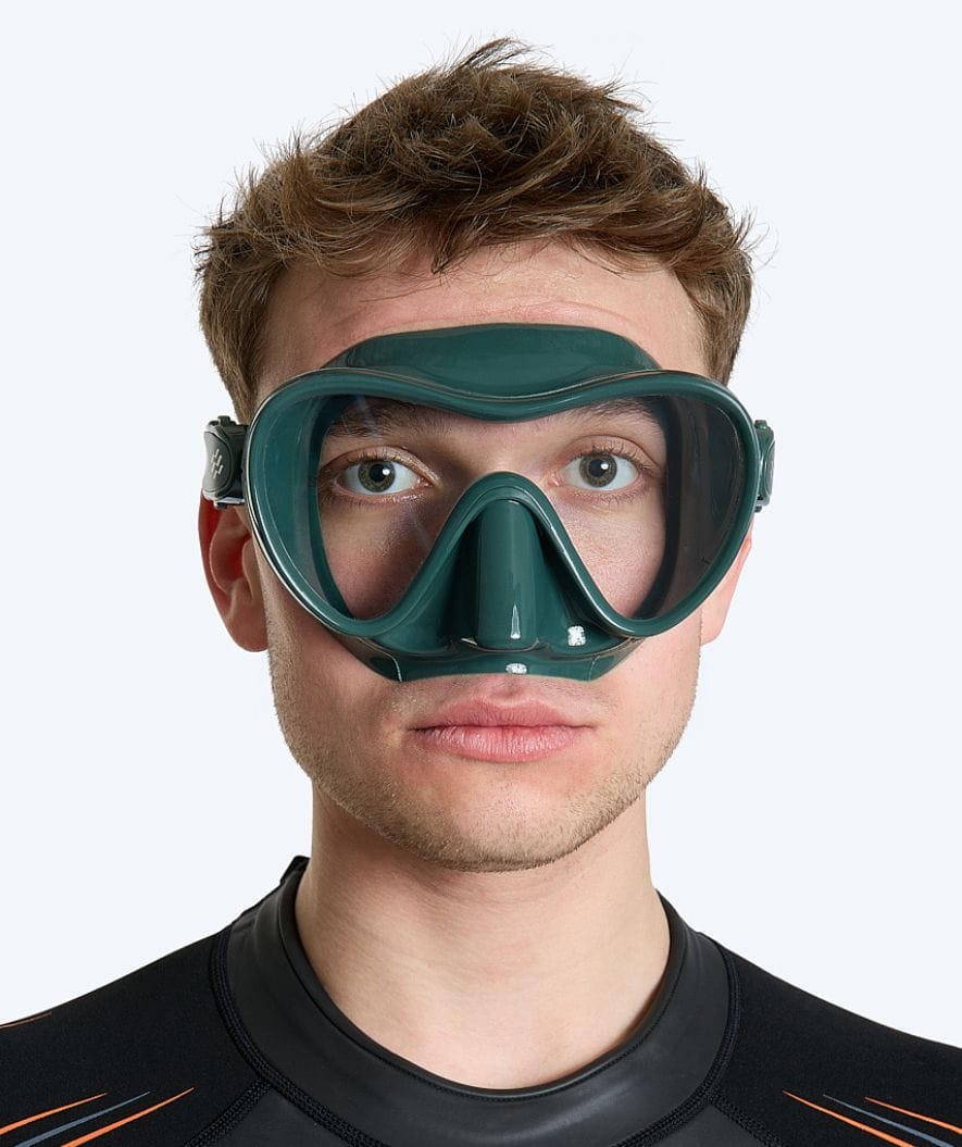 Watery diving mask for adults (from 12 years) - Cliff - Dark green