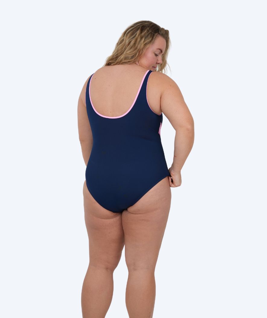 Watery swimsuit for women - Scrylla - Dark Blue/pink