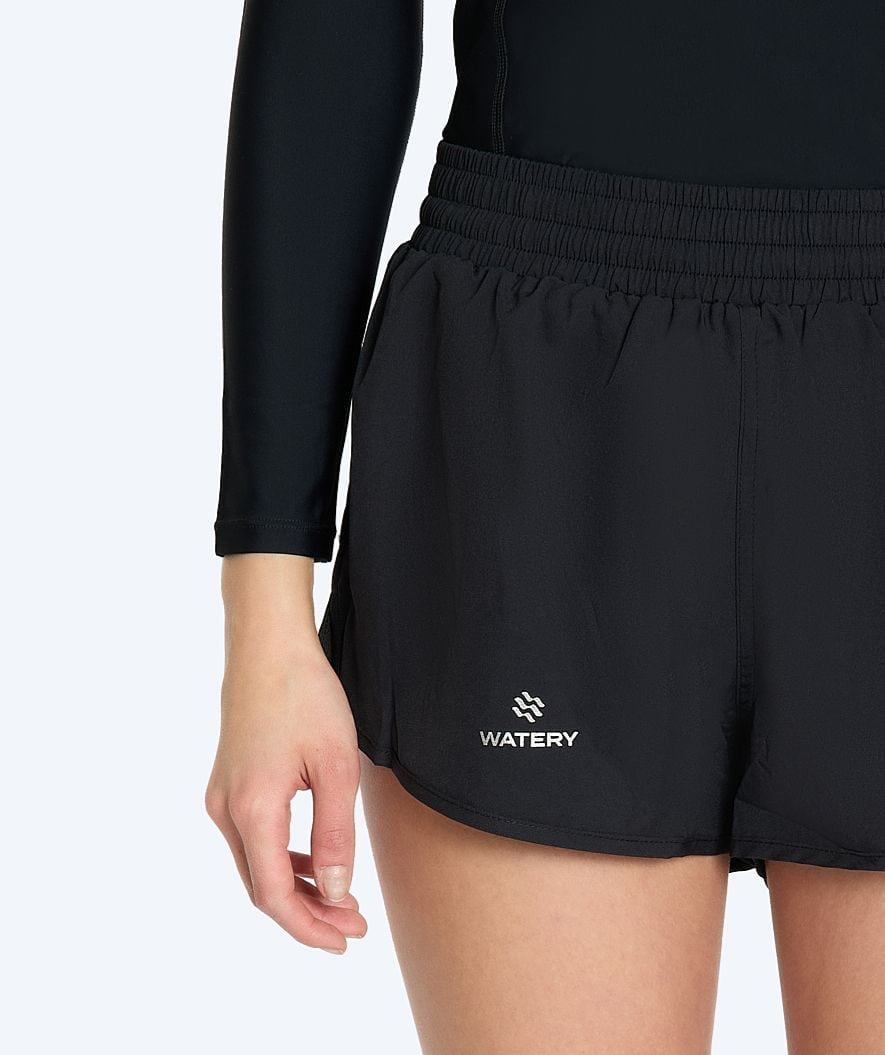 Watery swim shorts for women - Chilton - Black