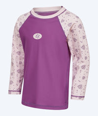 Watery UV-shirt for kids - Brandman Long Sleeve Rashguard - Pink/purple