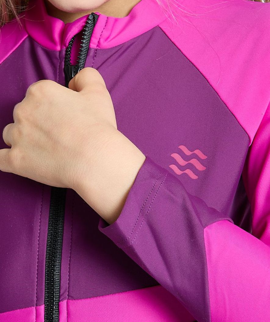 Watery UV-swimsuit for kids - Manami - Purple