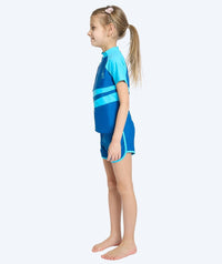 Watery UV-shirt for kids - Manami Short Sleeve Rashguard - Atlantic Blue