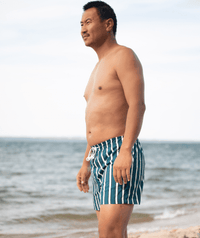 Watery swim shorts for men - Marilla Eco - Dark blue/red