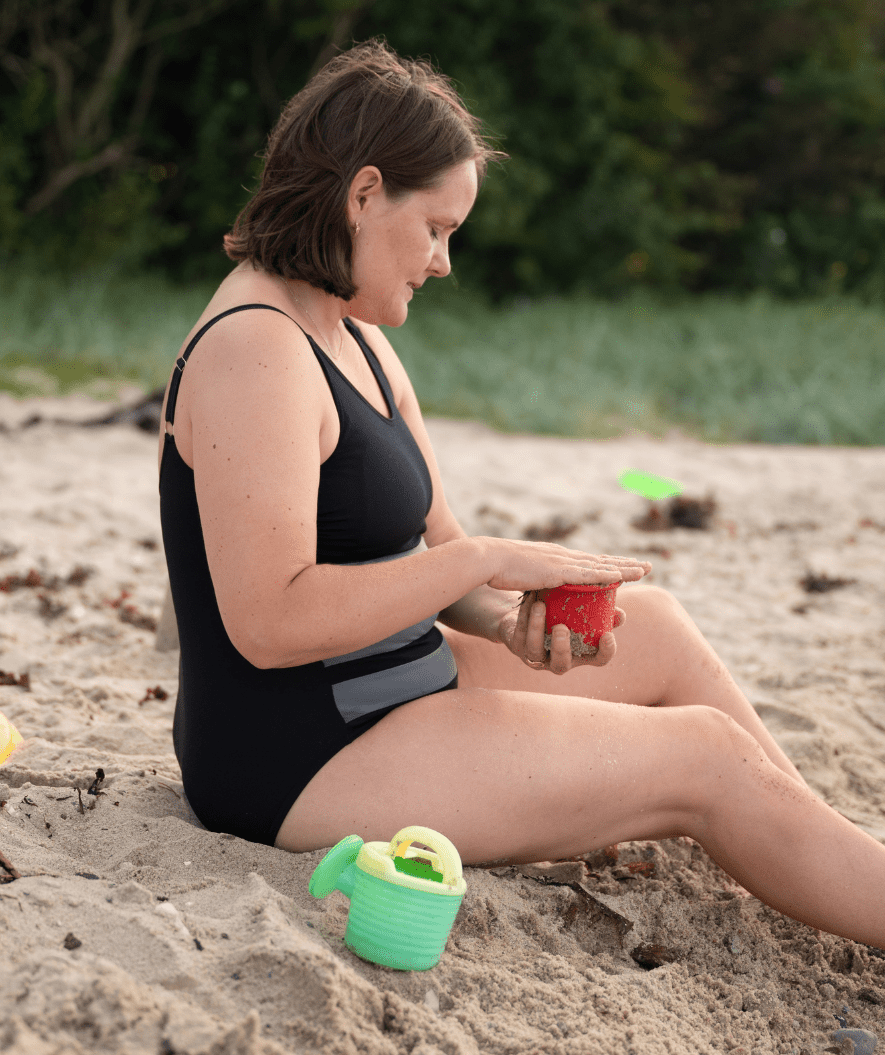 Watery padded swimsuit for women - Mystique Stripes - Dark Blue