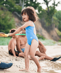 Watery swimsuit for girls - Freestyler Solid - Sky Blue