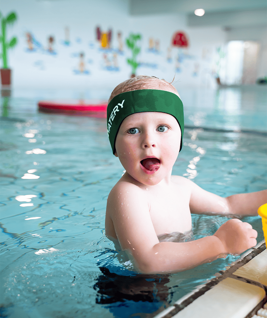 Watery earband for kids - Raider - Green