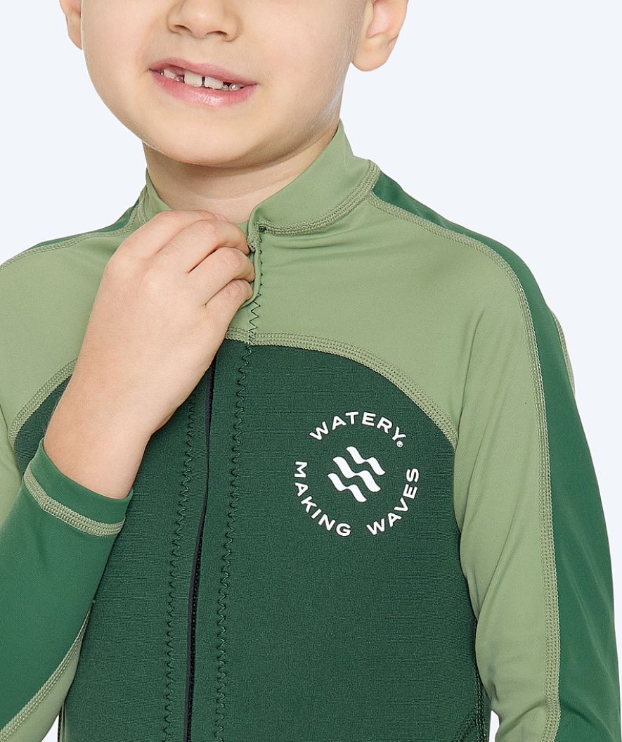 Watery UV wetsuit for kids - Calypso Long Sleeve - Green/light green
