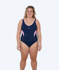 Watery swimsuit for women - Scrylla - Dark Blue/pink