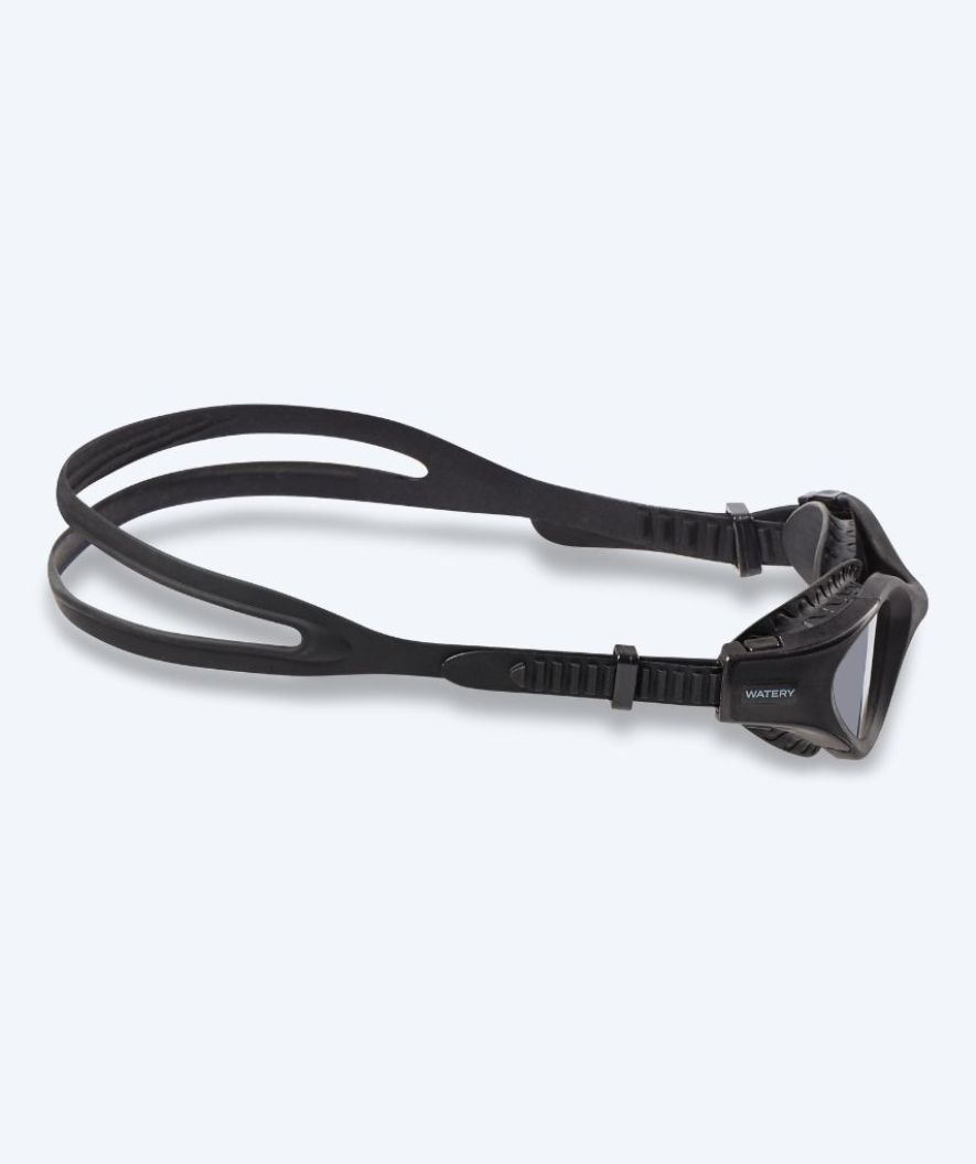 Watery training swimming goggles - Kelvin Active - Black (Smoke lens)