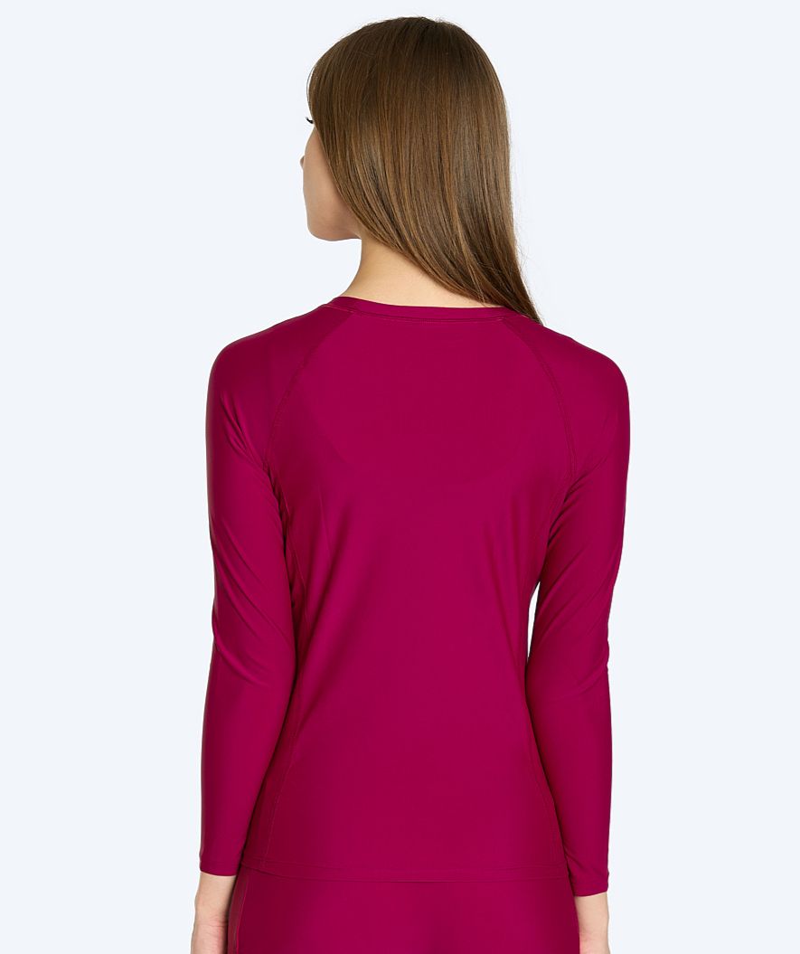 Watery UV-shirt for women - Remington Long Sleeve Rashguard - Dark red