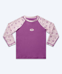 Watery UV-shirt for kids - Brandman Long Sleeve Rashguard - Pink/purple