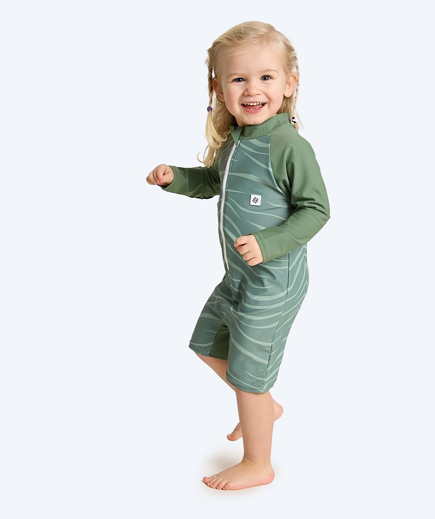 Watery UV-suit for children - Fjord Long Sleeve Rashguard - Green