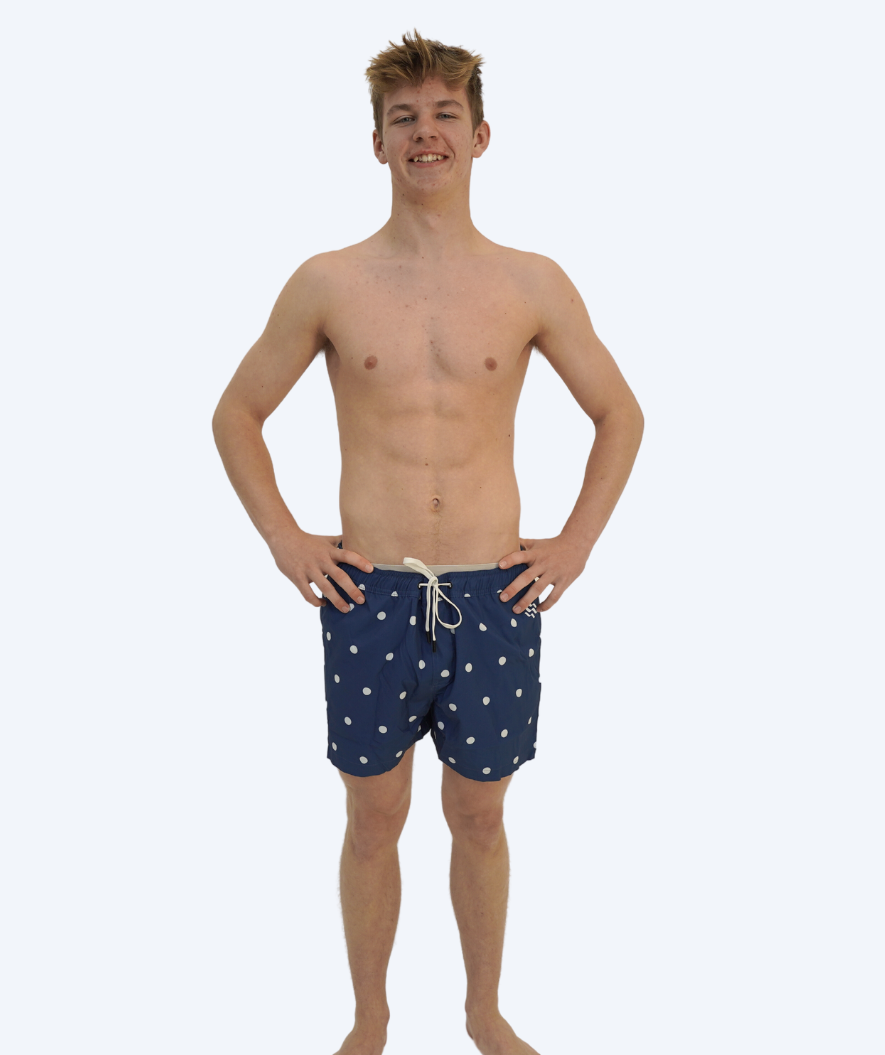 Watery swim shorts for men - Clifford Eco - Dark blue/white