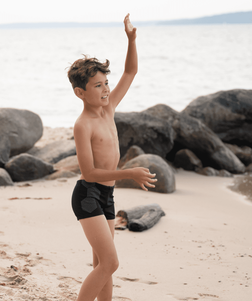 Watery aquashorts for boys - Flaming Vegas Eco - Orange Corner