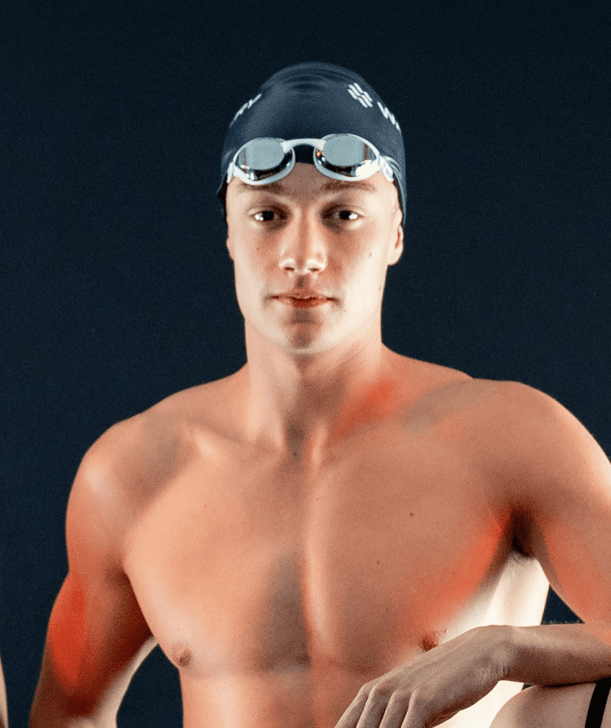 Watery Elite swimming goggles - Poseidon Mirror - White/silver
