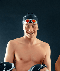 Watery Elite swimming goggles - Poseidon Ultra Mirror - White/gold