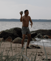 Watery swim shorts for men - Kelvin Eco - Green/white