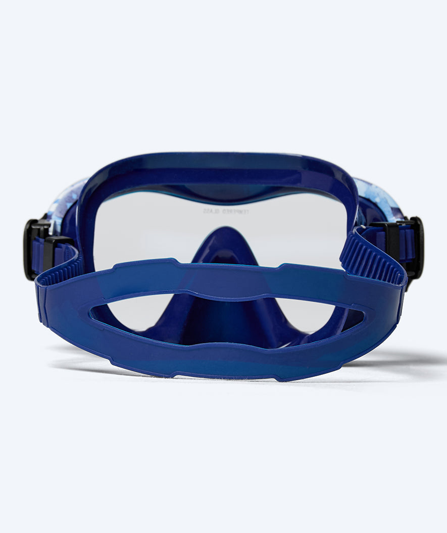 Watery diving mask for adults (from 12 years) - Rudder Camo - Dark blue