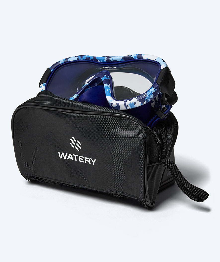 Watery diving mask for adults (from 12 years) - Rudder Camo - Dark blue