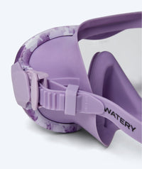 Watery diving mask for adults (from 12 years) - Rudder Camo - Purple