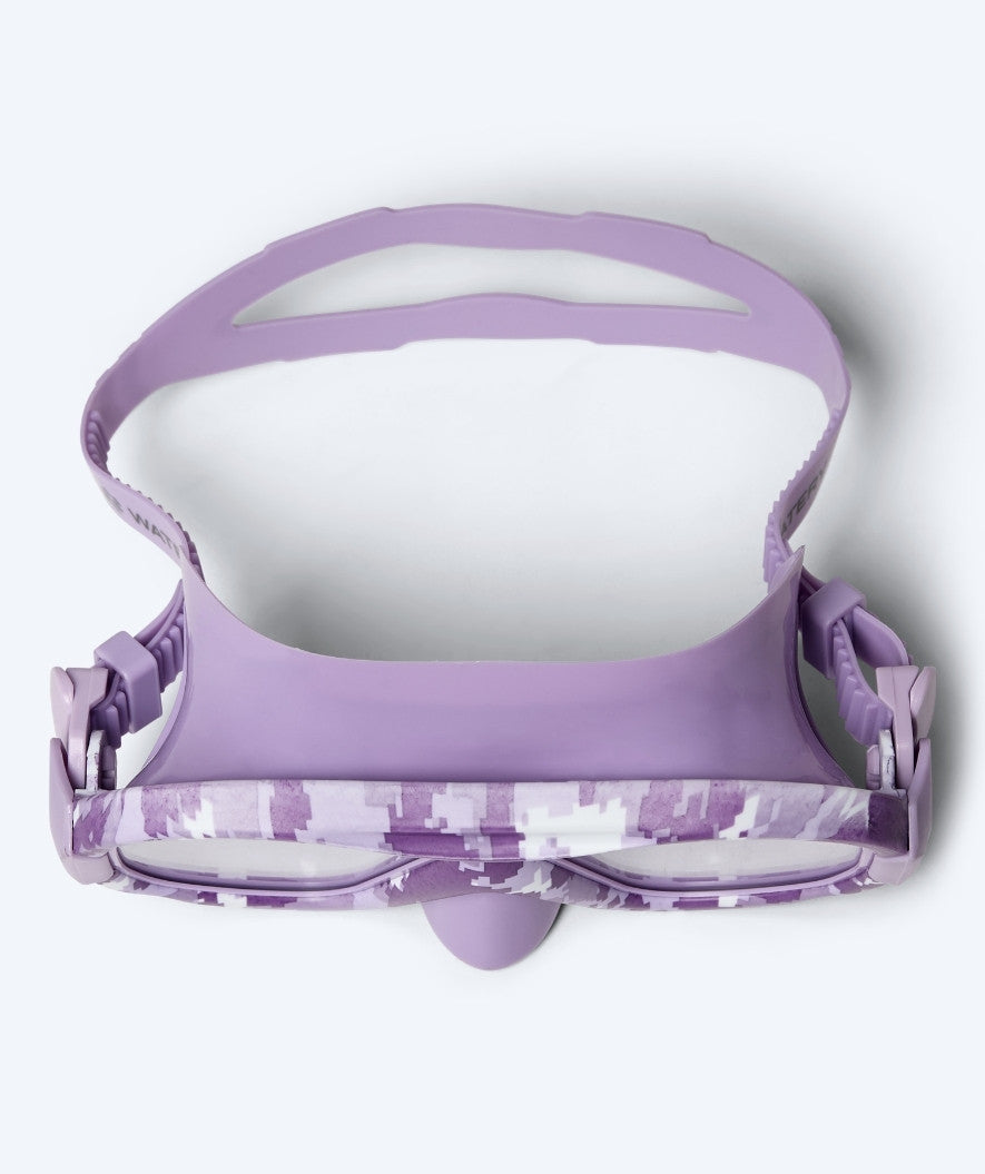 Watery diving mask for adults (from 12 years) - Rudder Camo - Purple