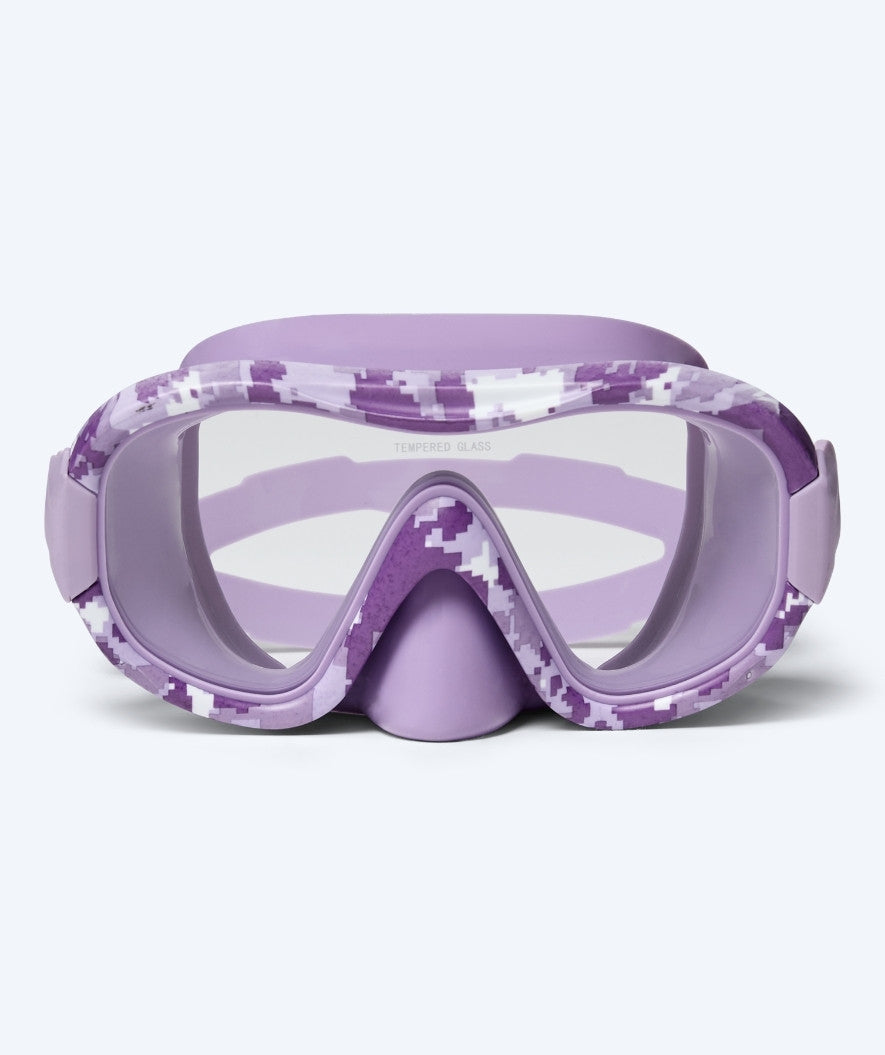 Watery diving mask for adults (from 12 years) - Rudder Camo - Purple