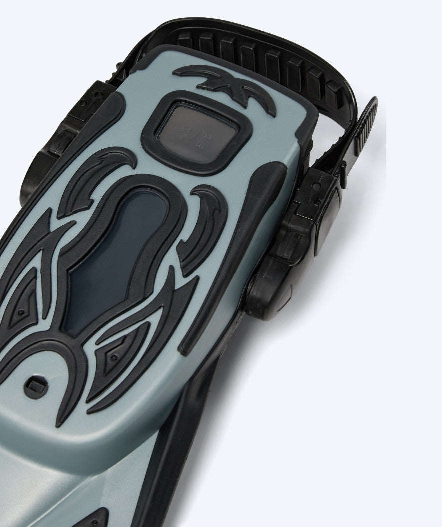 Watery diving fins for adults - Rumi - Black/Grey