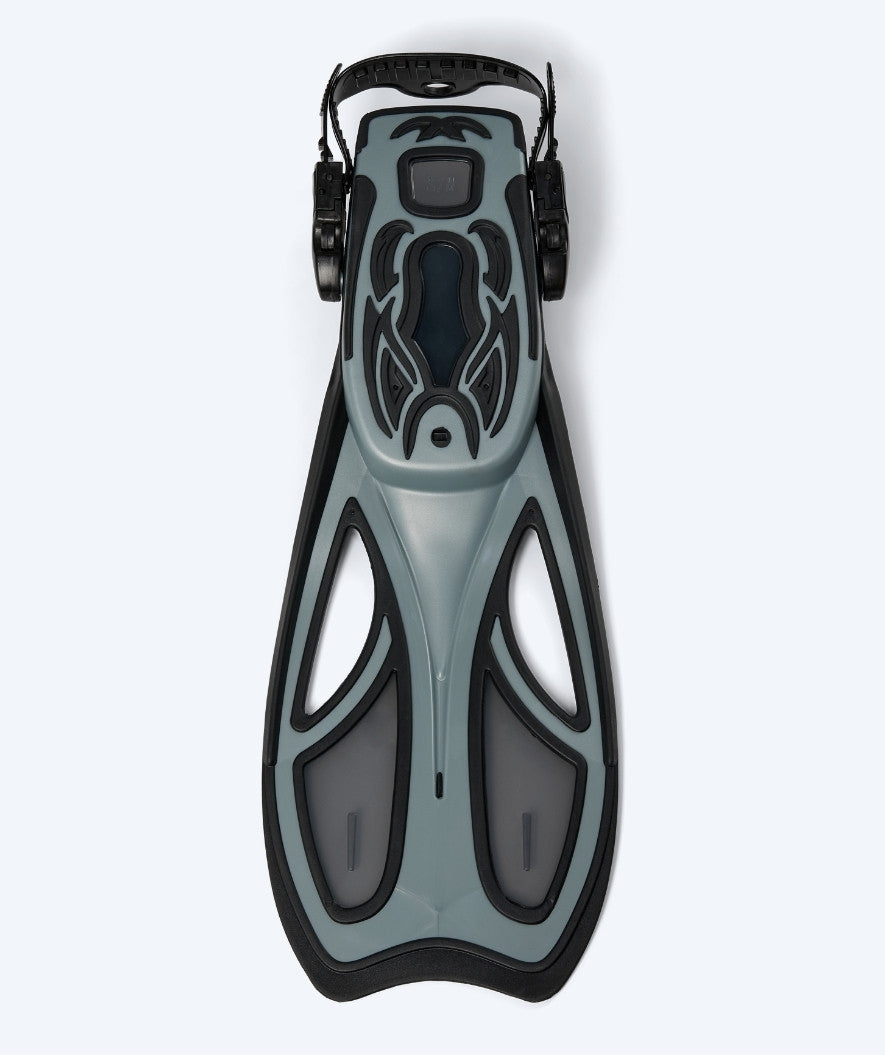 Watery diving fins for adults - Rumi - Black/Grey