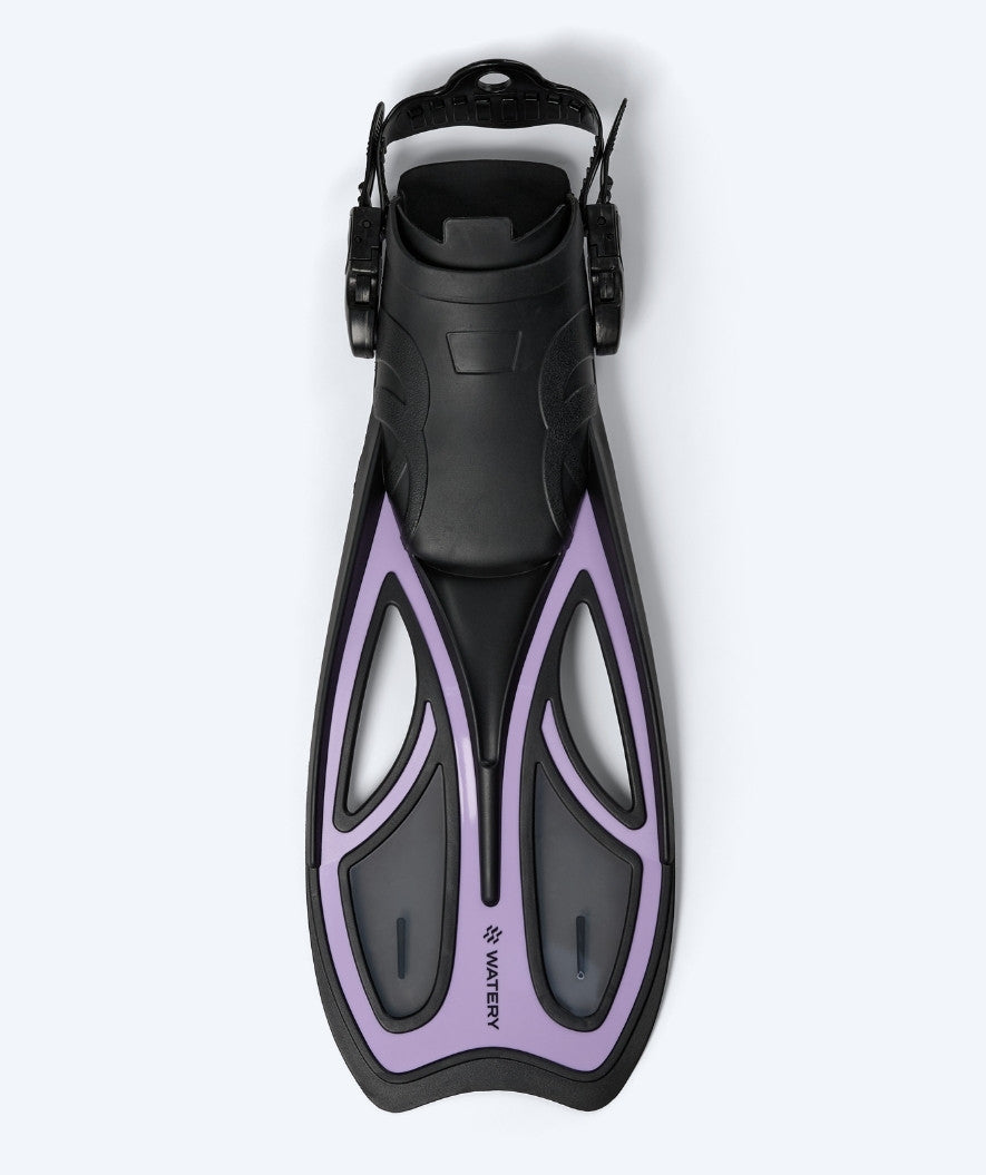 Watery diving fins for adults - Rumi - Black/Pink