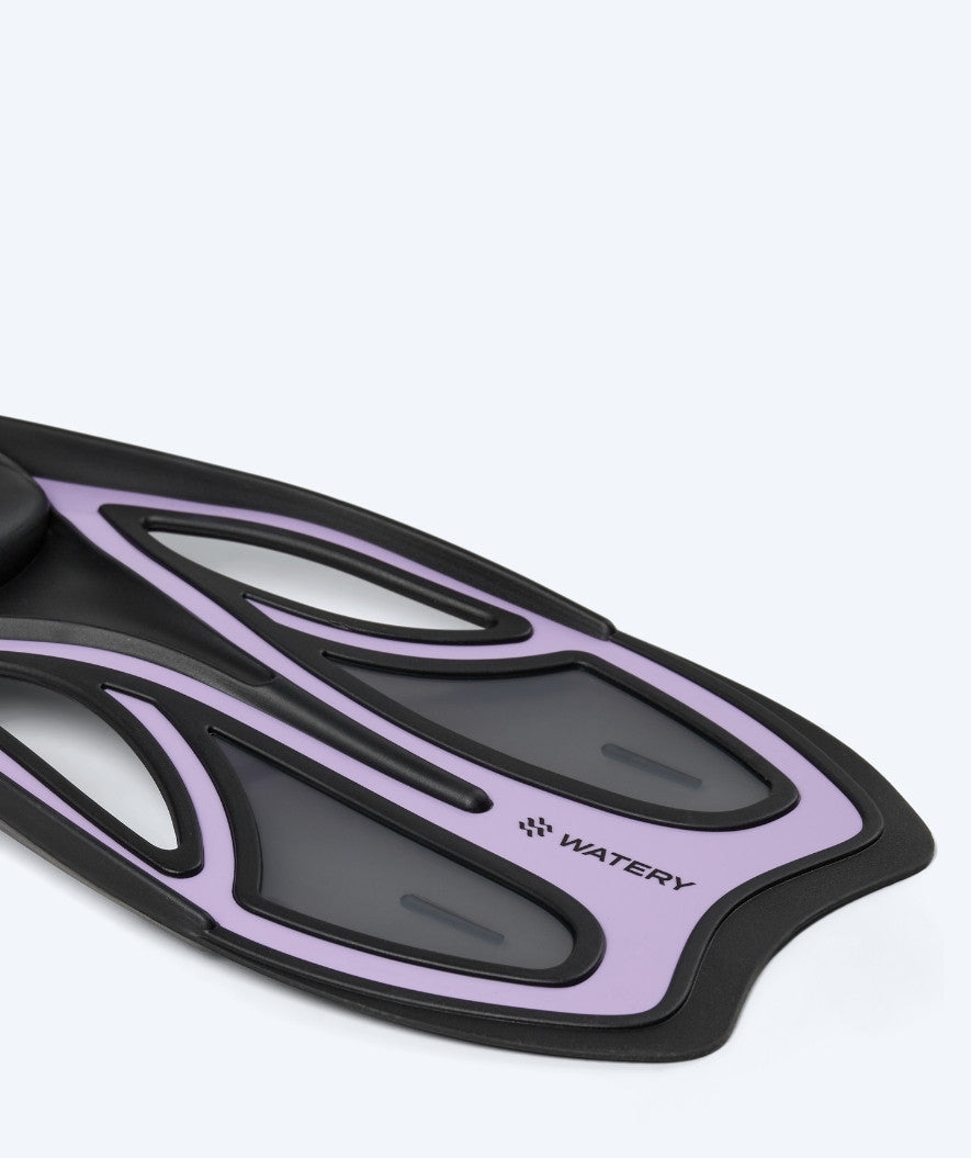 Watery diving fins for adults - Rumi - Black/Pink