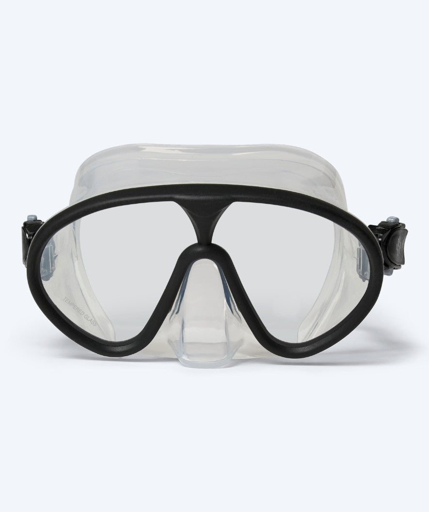 Watery diving mask for adults (from 12 years) - Chisa - Black/clear