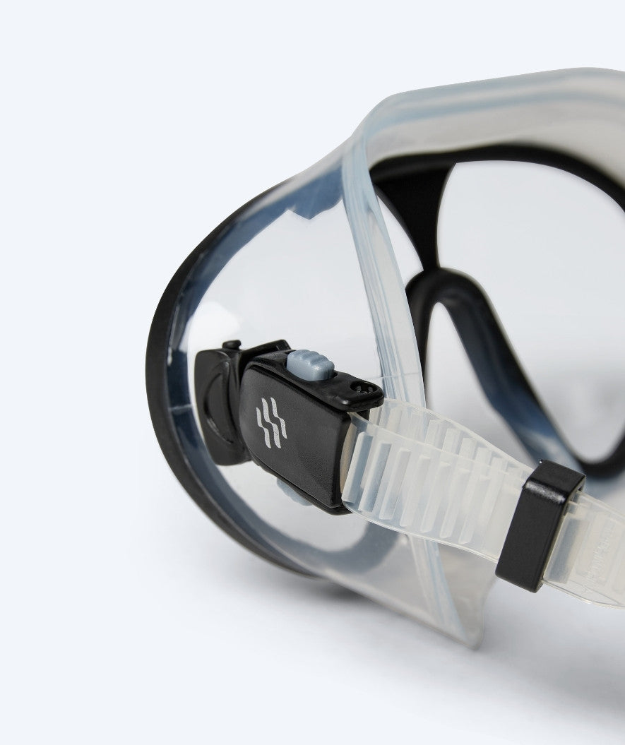 Watery diving mask for adults (from 12 years) - Chisa - Black/clear