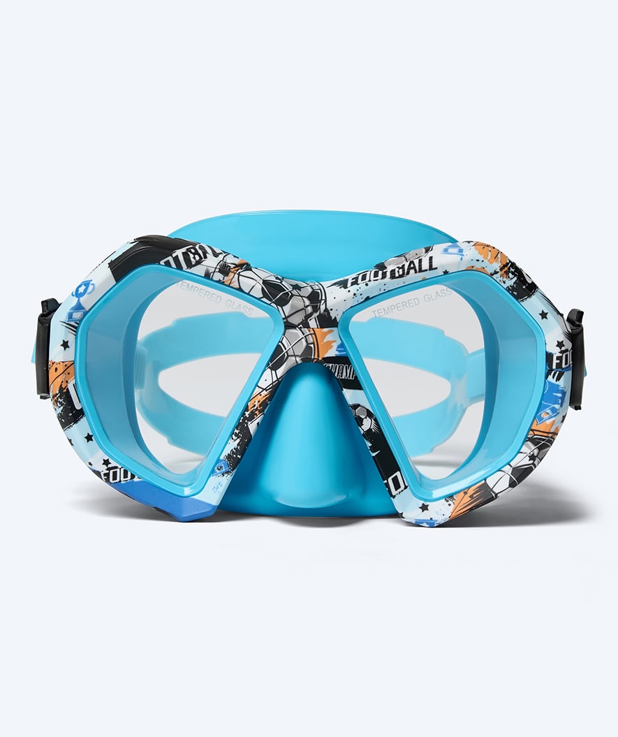 Watery diving mask for junior (8-15) - Riku Camo - Blue