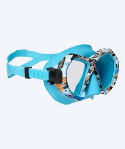 Watery diving mask for junior (8-15) - Riku Camo - Blue