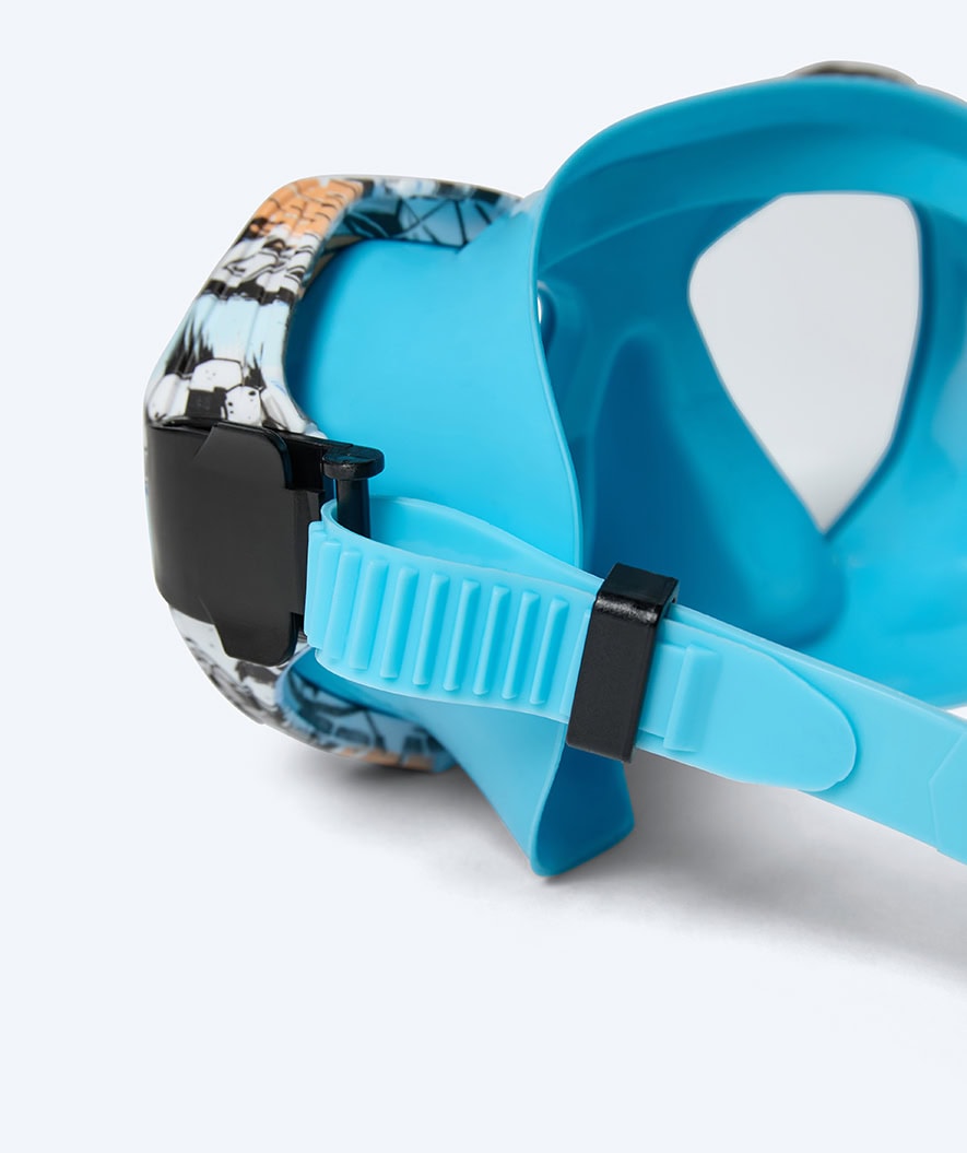 Watery diving mask for junior (8-15) - Riku Camo - Blue