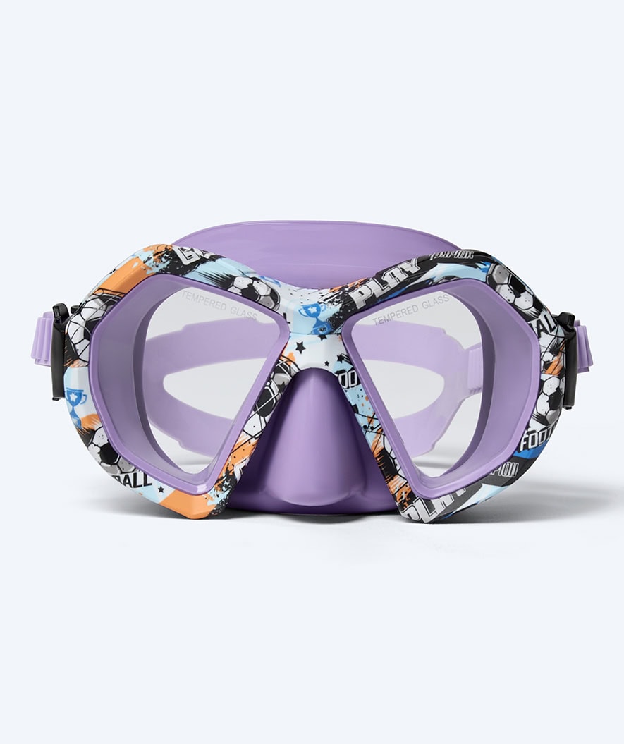 Watery diving mask for junior (8-15) - Riku Camo - Purple
