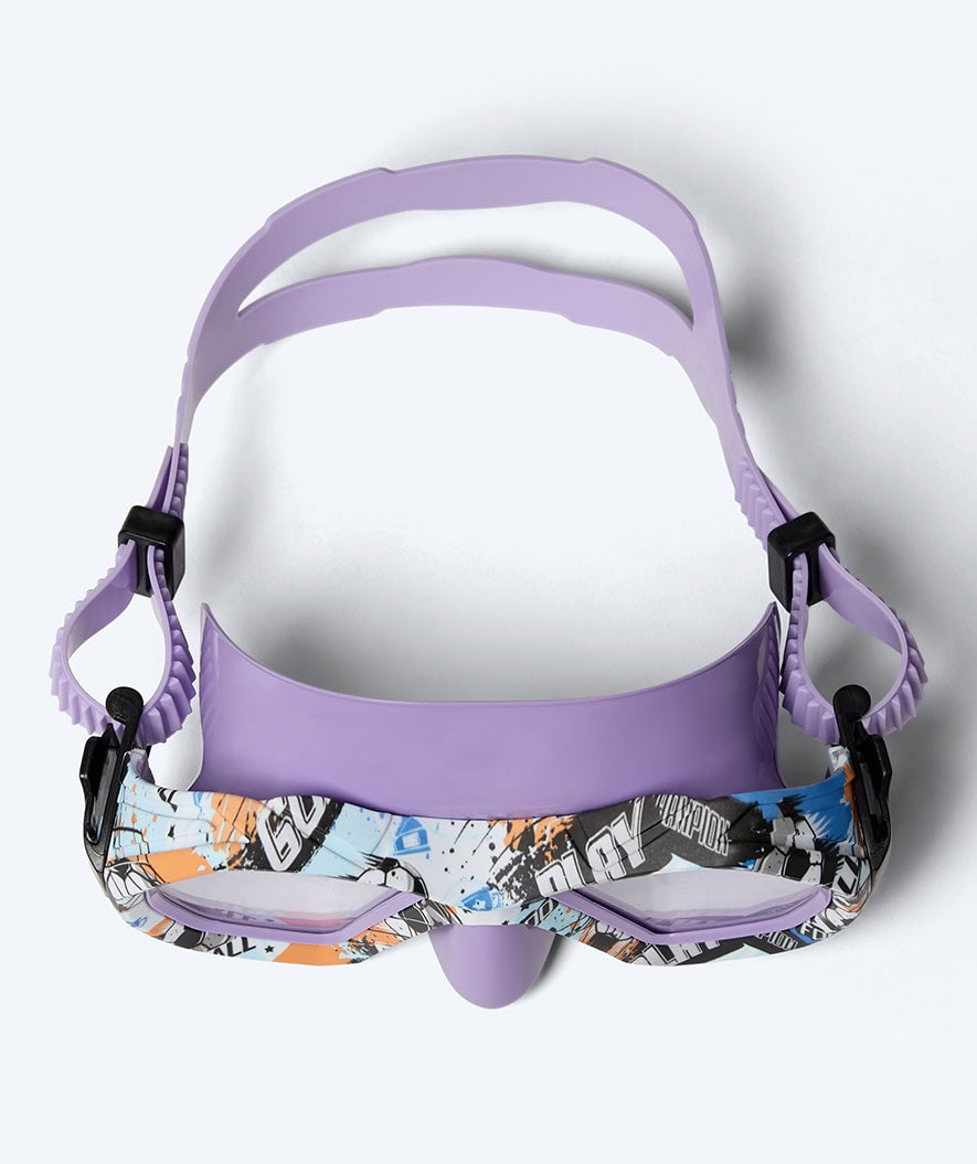 Watery diving mask for junior (8-15) - Riku Camo - Purple
