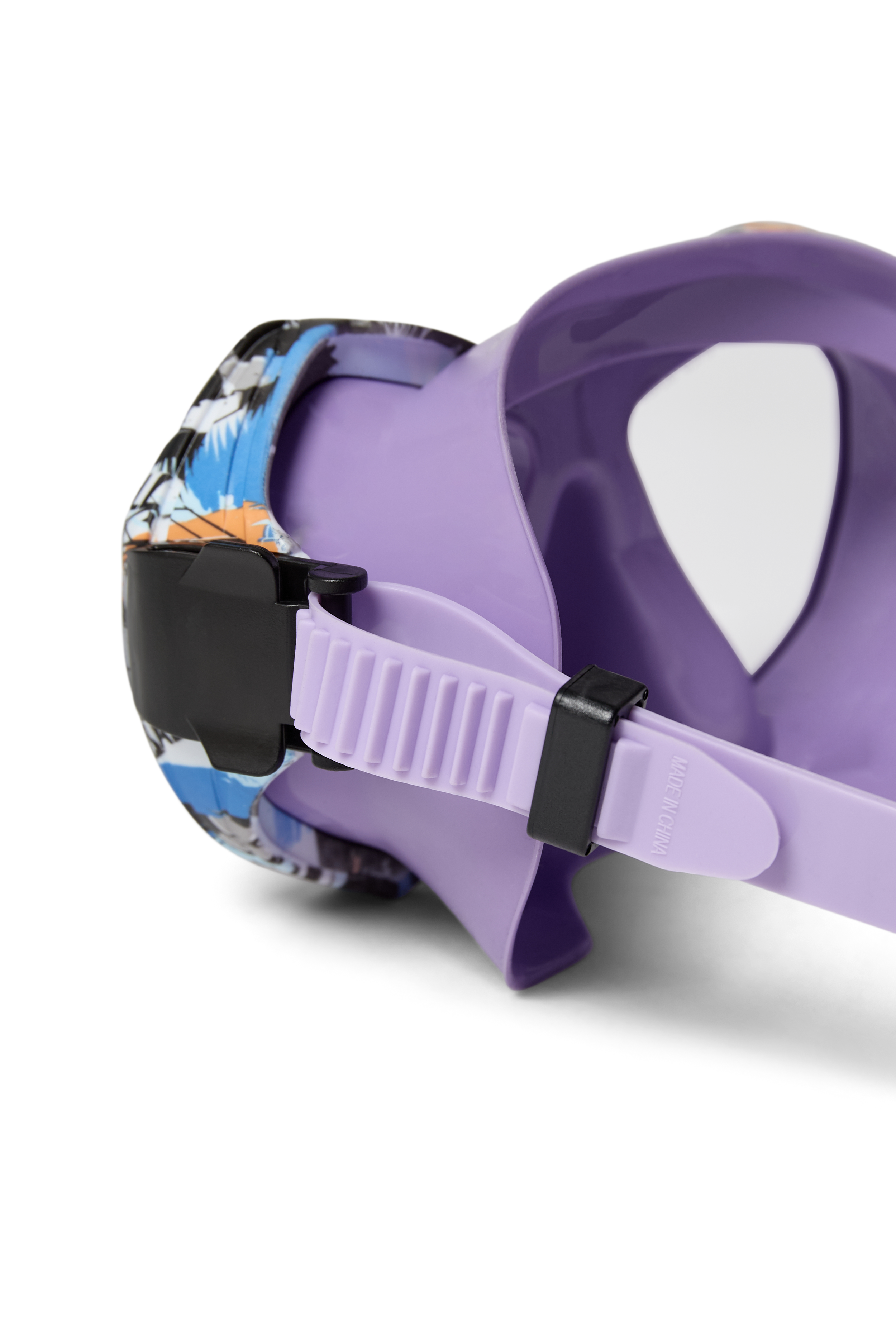 Watery diving mask for junior (8-15) - Riku Camo - Purple