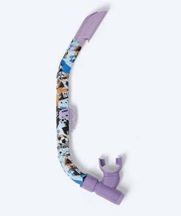 Watery snorkel for junior (8-15) - Riku Camo - Purple